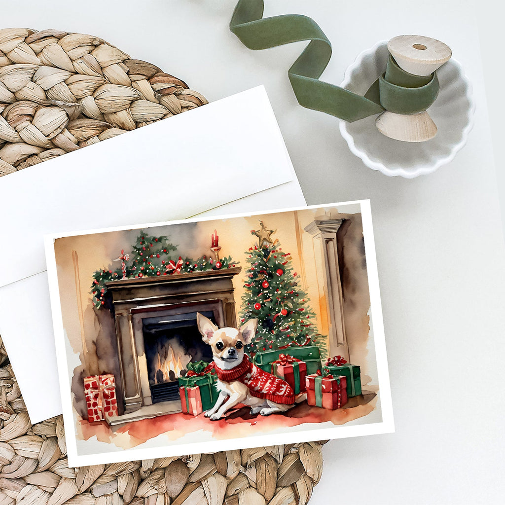 Chihuahua Christmas Greeting Cards Pack of 8 Blank Cards with Envelopes Whimsical A7 Size 5x7
