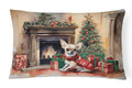 Chihuahua Christmas Decorative Throw Pillow 12x16 Indoor Outdoor Accent Cushion, Fabric Cover with Insert for Sofa, Bed, Porch & Living Room