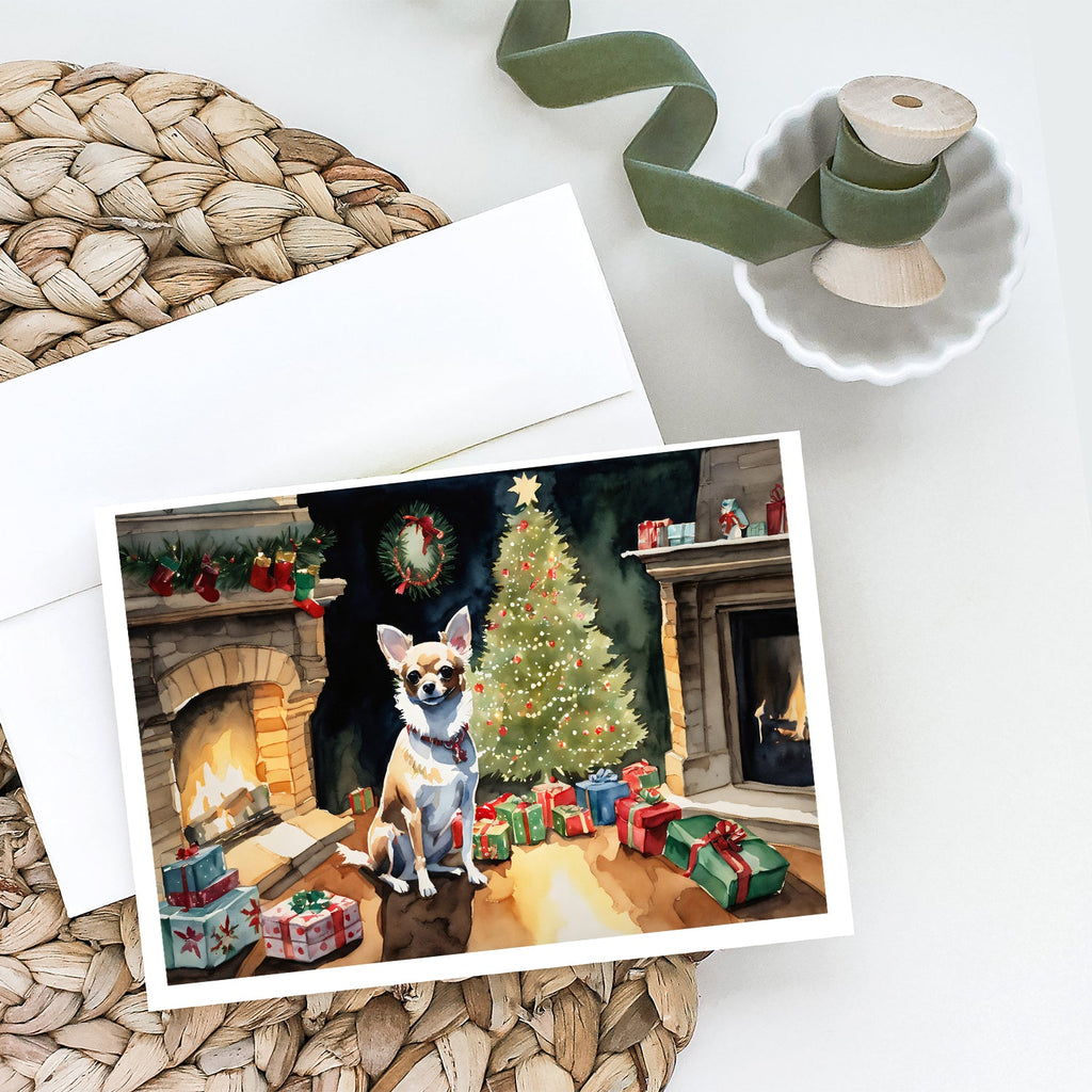 Chihuahua Christmas Greeting Cards Pack of 8 Blank Cards with Envelopes Whimsical A7 Size 5x7