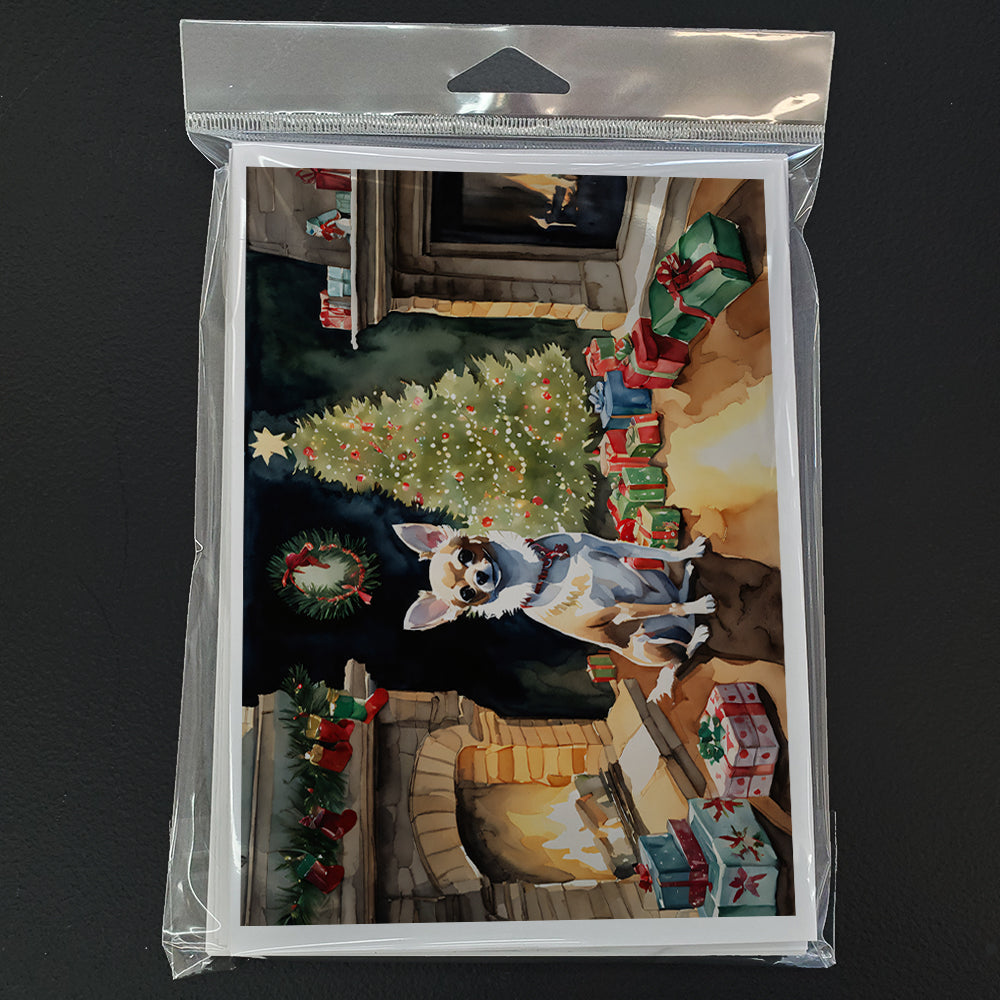 Chihuahua Christmas Greeting Cards Pack of 8 Blank Cards with Envelopes Whimsical A7 Size 5x7