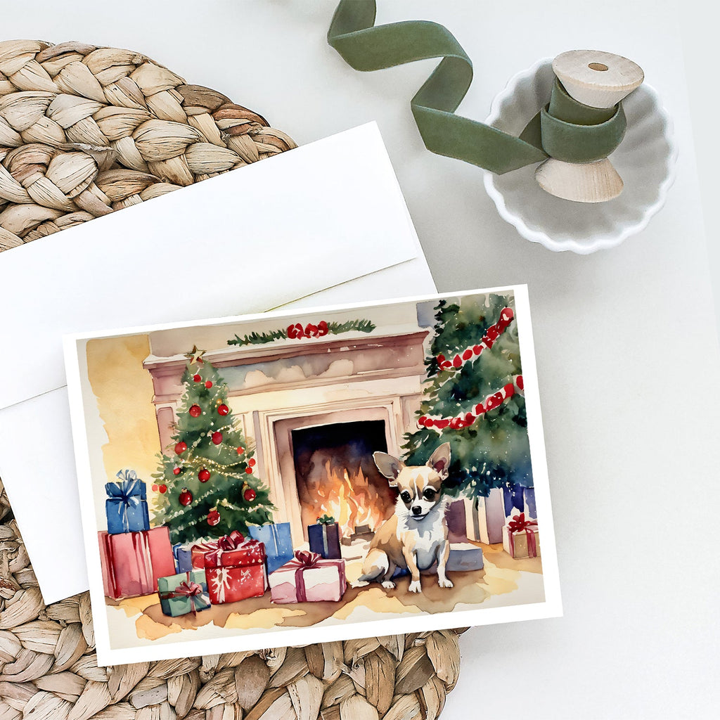 Chihuahua Christmas Greeting Cards Pack of 8 Blank Cards with Envelopes Whimsical A7 Size 5x7