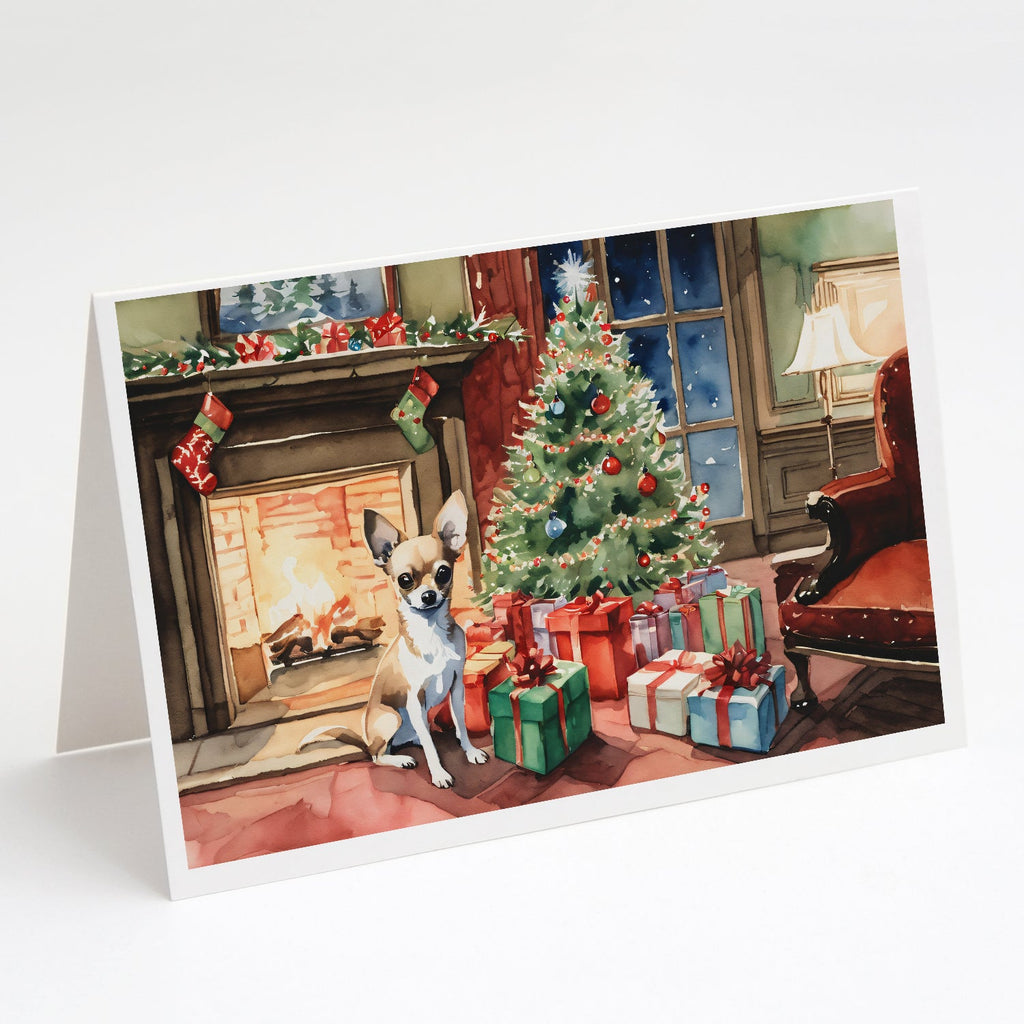 Chihuahua Christmas Greeting Cards Pack of 8 Blank Cards with Envelopes Whimsical A7 Size 5x7