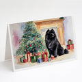 Black Chow Chow Christmas Greeting Cards Pack of 8 Blank Cards with Envelopes Whimsical A7 Size 5x7
