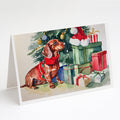 Dachshund Christmas Greeting Cards Pack of 8 Blank Cards with Envelopes Whimsical A7 Size 5x7