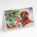 Dachshund Christmas Greeting Cards Pack of 8 Blank Cards with Envelopes Whimsical A7 Size 5x7