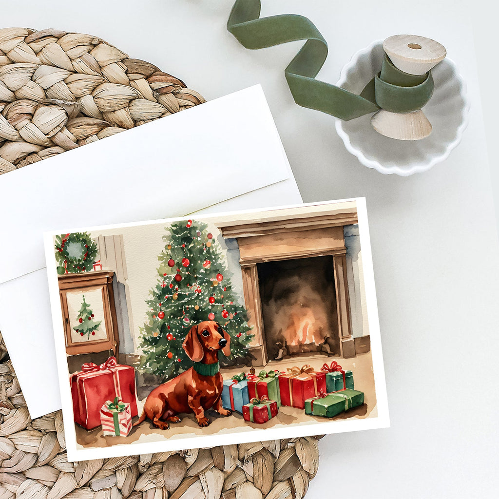 Dachshund Christmas Greeting Cards Pack of 8 Blank Cards with Envelopes Whimsical A7 Size 5x7