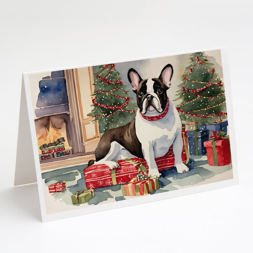 French Bulldog Christmas Greeting Cards Pack of 8 Blank Cards with Envelopes Whimsical A7 Size 5x7