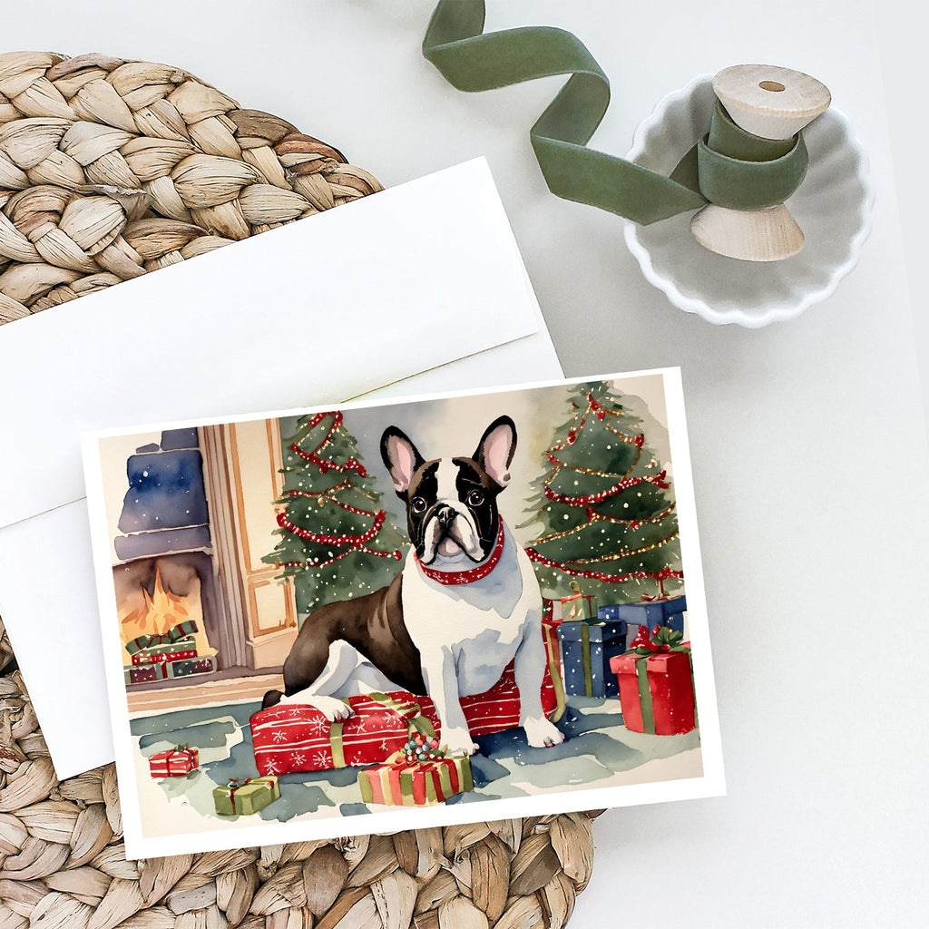 French Bulldog Christmas Greeting Cards Pack of 8 Blank Cards with Envelopes Whimsical A7 Size 5x7