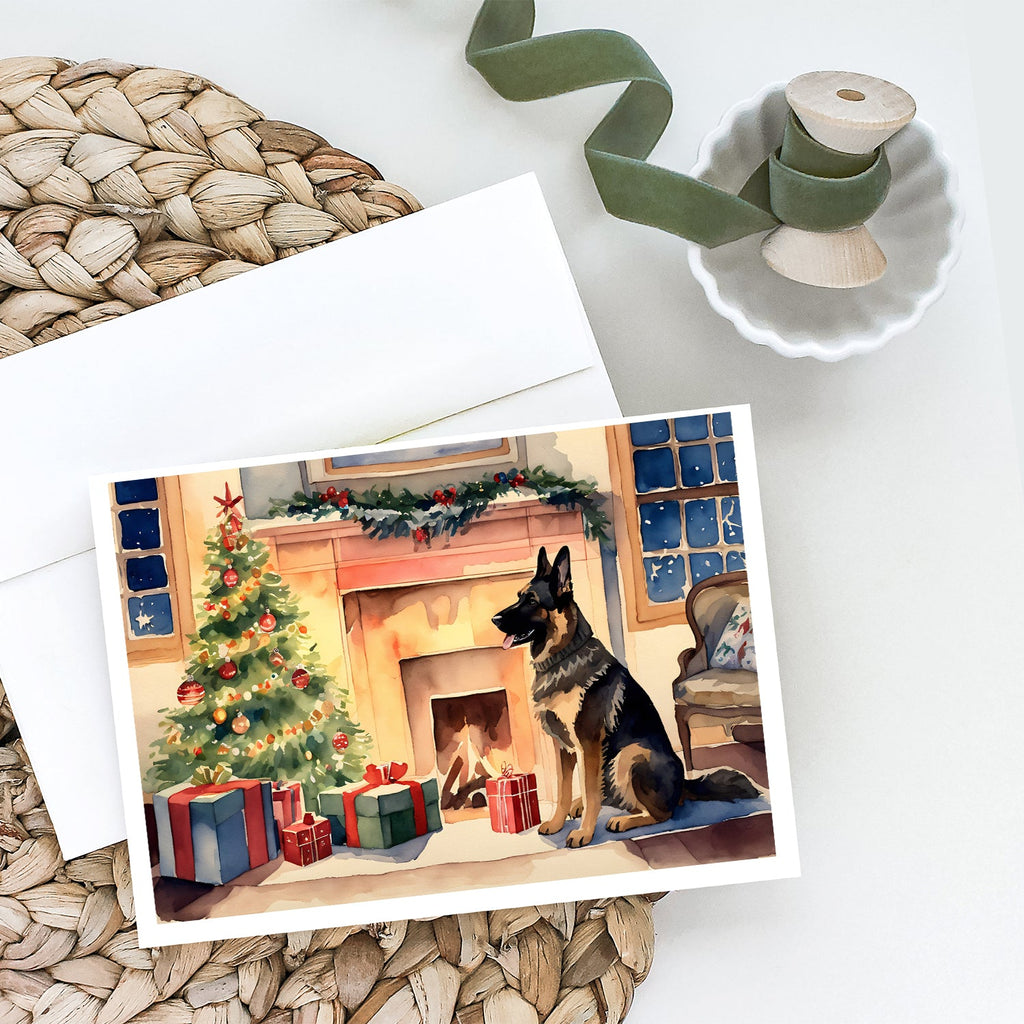 German Shepherd Christmas Greeting Cards Pack of 8 Blank Cards with Envelopes Whimsical A7 Size 5x7