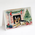 German Shepherd Christmas Greeting Cards Pack of 8 Blank Cards with Envelopes Whimsical A7 Size 5x7