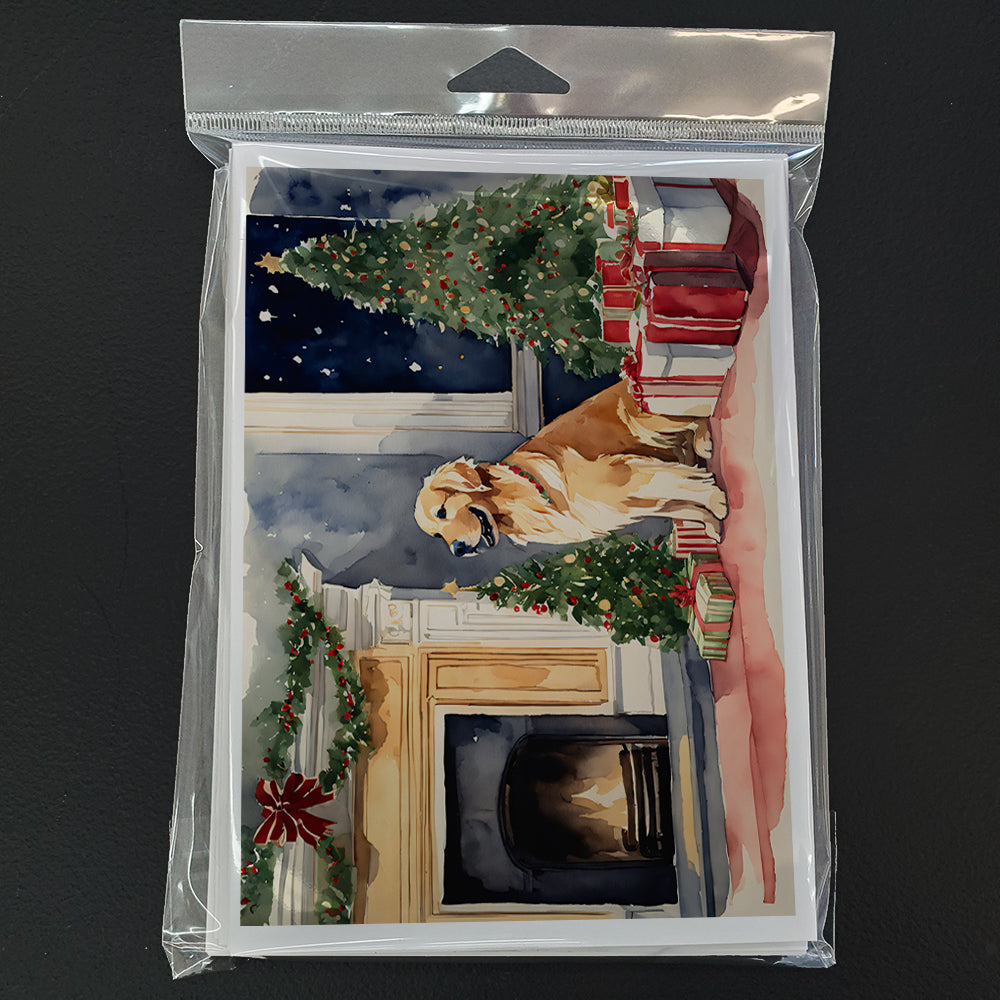 Golden Retriever Christmas Greeting Cards Pack of 8 Blank Cards with Envelopes Whimsical A7 Size 5x7