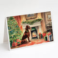 Irish Setter Christmas Greeting Cards Pack of 8 Blank Cards with Envelopes Whimsical A7 Size 5x7
