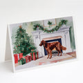 Irish Setter Christmas Greeting Cards Pack of 8 Blank Cards with Envelopes Whimsical A7 Size 5x7