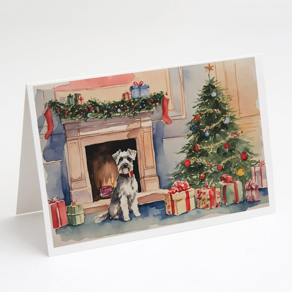 Schnauzer Christmas Greeting Cards Pack of 8 Blank Cards with Envelopes Whimsical A7 Size 5x7