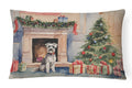 Schnauzer Christmas Decorative Throw Pillow 12x16 Indoor Outdoor Accent Cushion, Fabric Cover with Insert for Sofa, Bed, Porch & Living Room