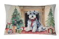 Schnauzer Christmas Decorative Throw Pillow 12x16 Indoor Outdoor Accent Cushion, Fabric Cover with Insert for Sofa, Bed, Porch & Living Room