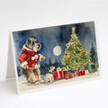 Schnauzer Christmas Greeting Cards Pack of 8 Blank Cards with Envelopes Whimsical A7 Size 5x7