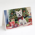 Westie Christmas Greeting Cards Pack of 8 Blank Cards with Envelopes Whimsical A7 Size 5x7