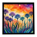Agapanthus in Color Framed Metal Print Bathroom, Kitchen, Office, Home Decor Wall Art Ready to Hang, Square, 8X8