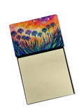Agapanthus in Color Watercolor Sticky Note Holder Refillable Dispenser Desk Accessory 3x3 Pad Gift