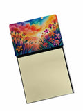Alstroemerias in Color Watercolor Sticky Note Holder Refillable Dispenser Desk Accessory 3x3 Pad Gift