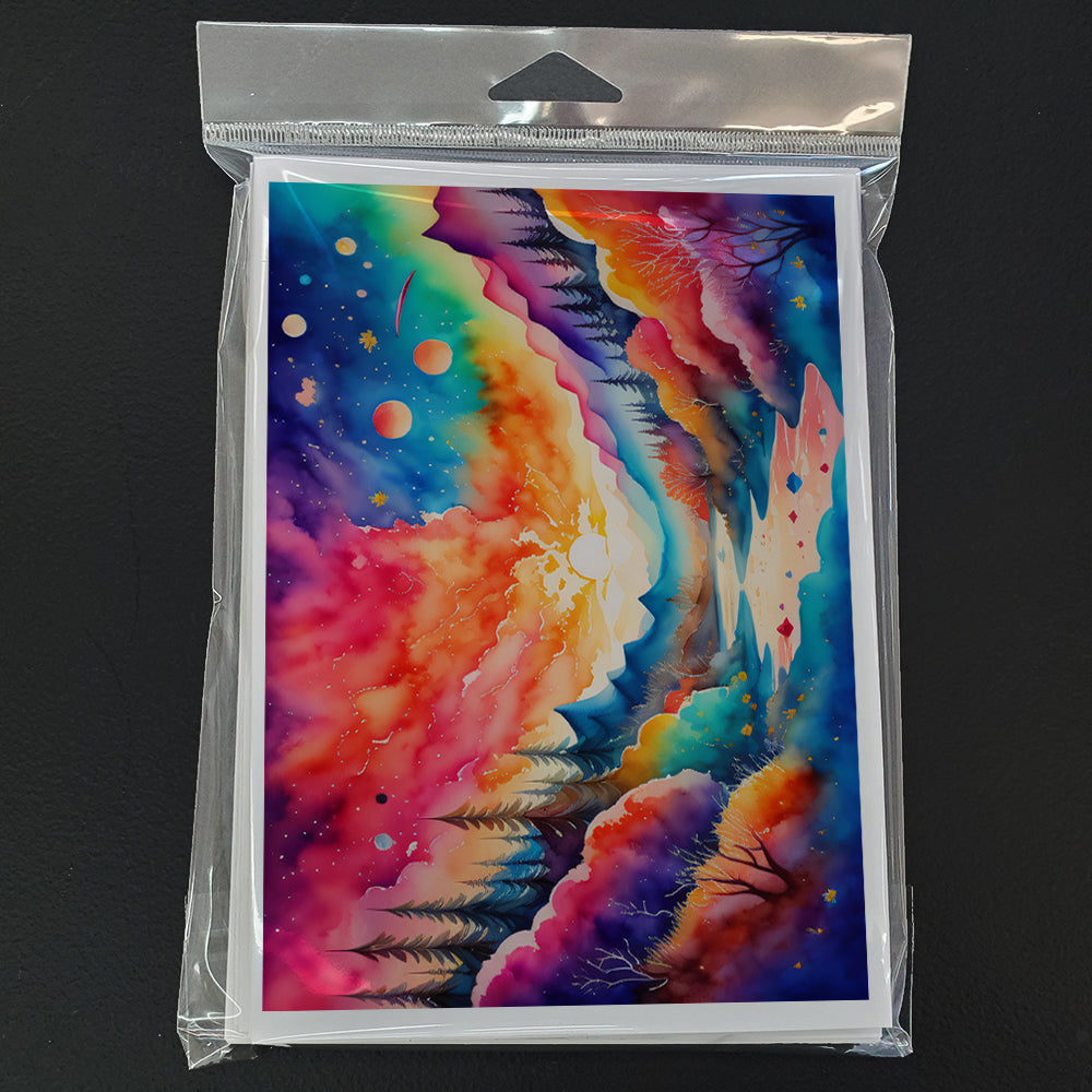 Amaranths in Color Greeting Cards Pack of 8 Blank Cards with Envelopes Whimsical A7 Size 5x7