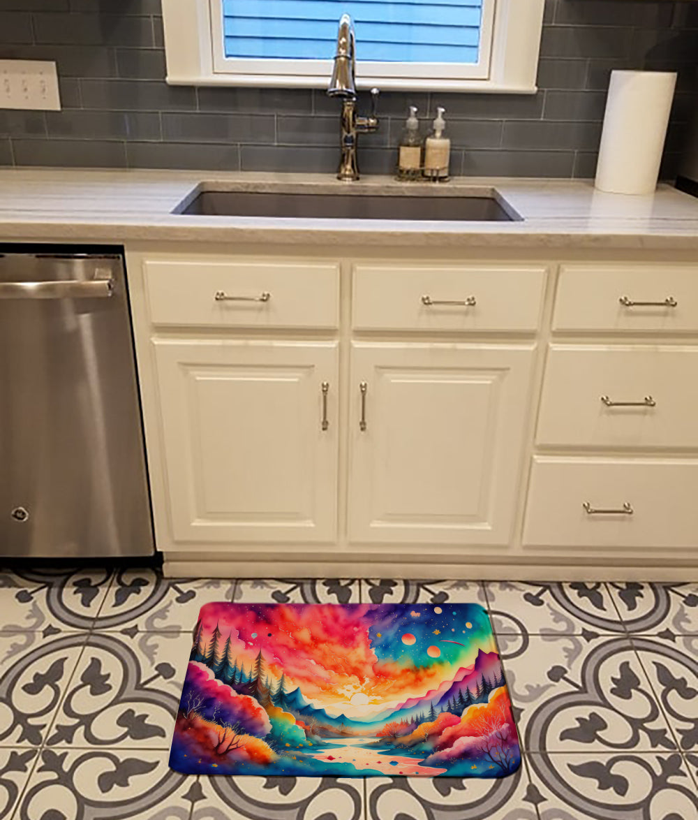 Amaranths in Color Memory Foam Kitchen Mat Machine Washable Anti-Fatigue Cushion Comfort Bath or Kitchen Rug