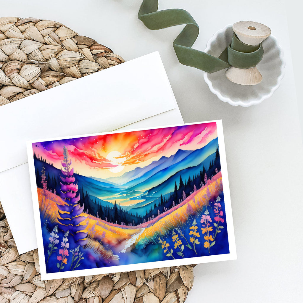 Annual Larkspur in Color Greeting Cards Pack of 8 Blank Cards with Envelopes Whimsical A7 Size 5x7