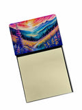 Annual Larkspur in Color Watercolor Sticky Note Holder Refillable Dispenser Desk Accessory 3x3 Pad Gift