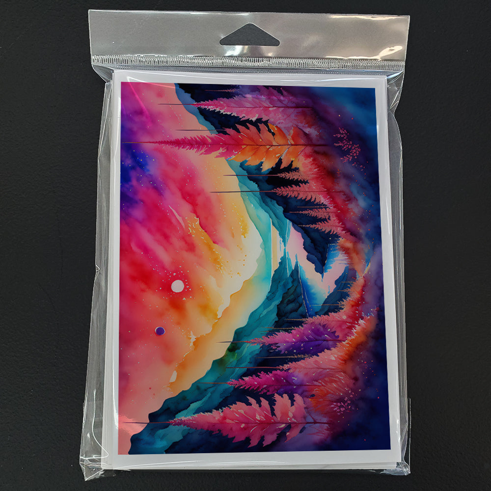 Astilbe in Color Greeting Cards Pack of 8 Blank Cards with Envelopes Whimsical A7 Size 5x7