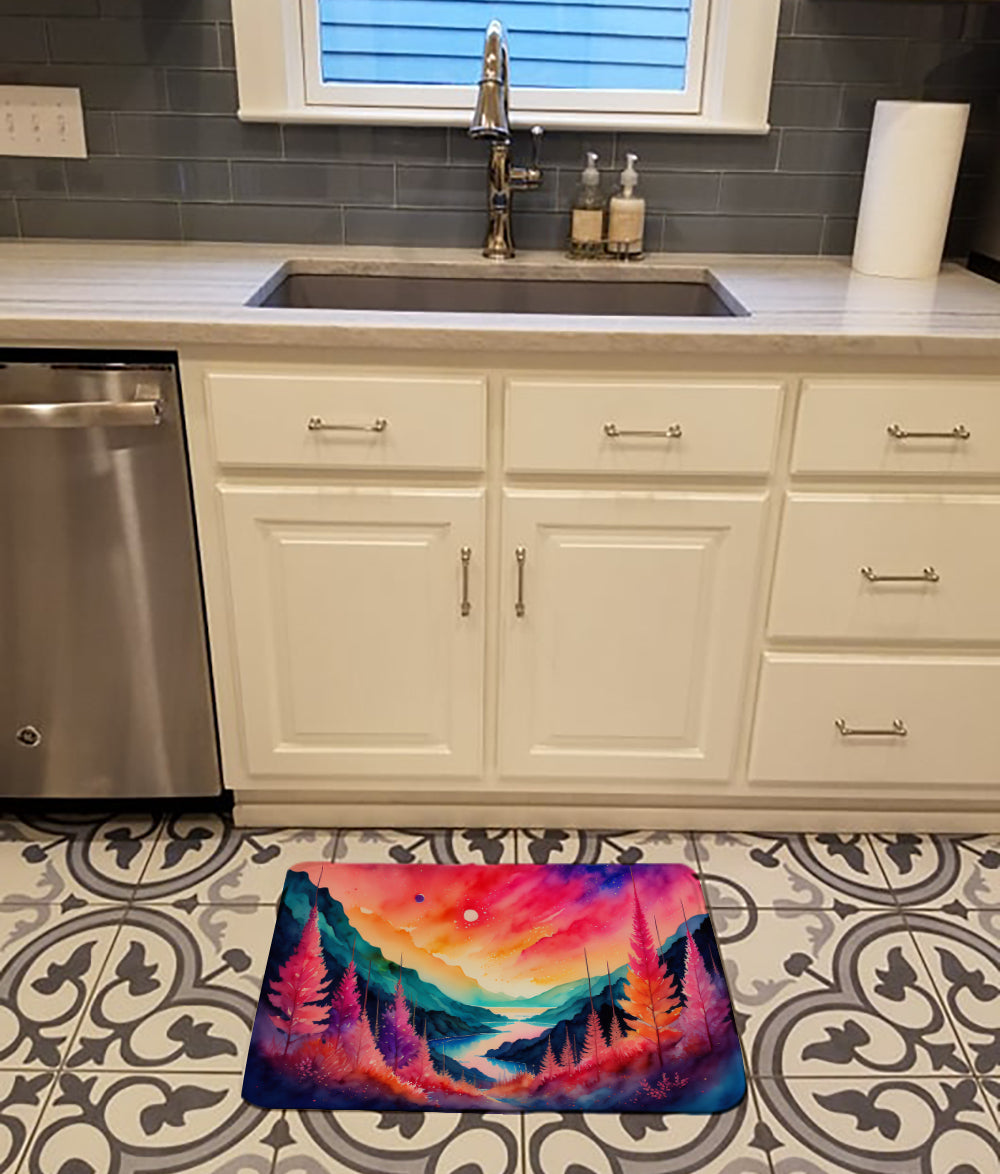 Astilbe in Color Memory Foam Kitchen Mat Machine Washable Anti-Fatigue Cushion Comfort Bath or Kitchen Rug