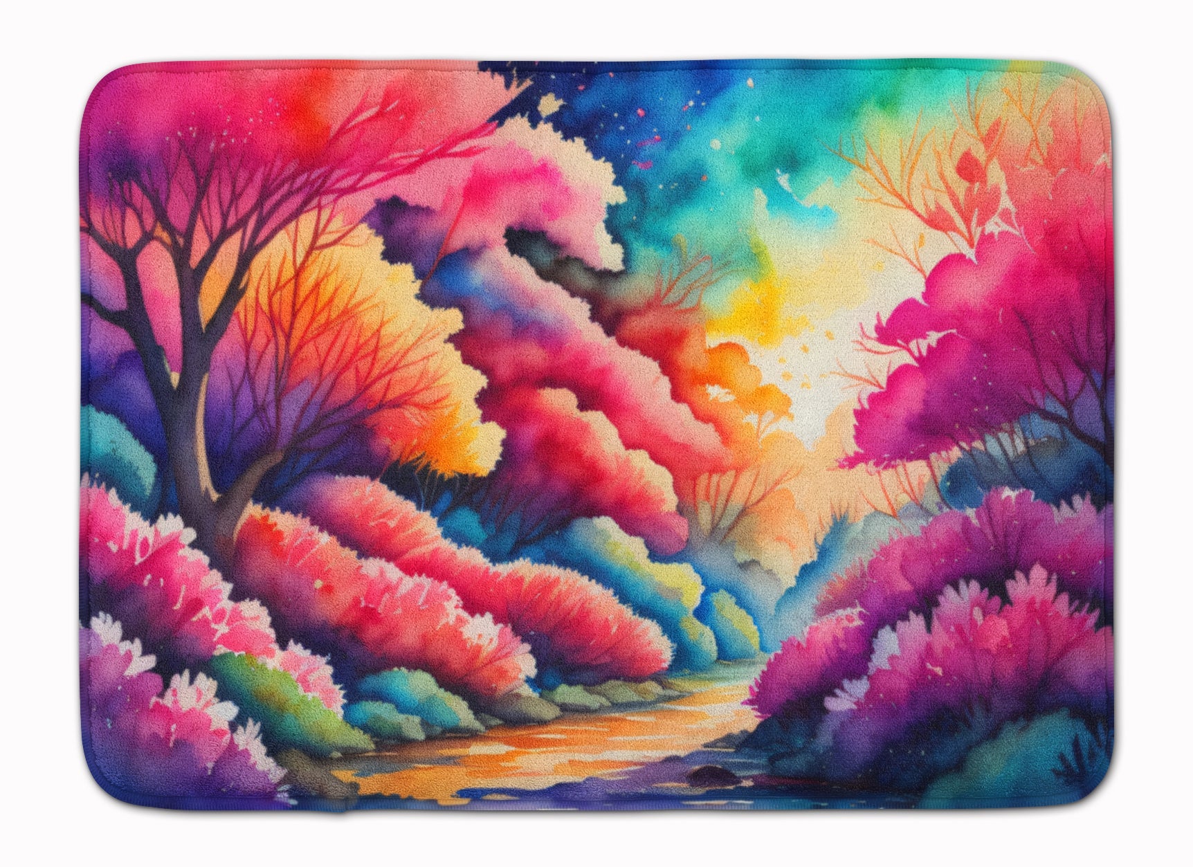 Azaleas in Color Memory Foam Kitchen Mat Machine Washable Anti-Fatigue Cushion Comfort Bath or Kitchen Rug