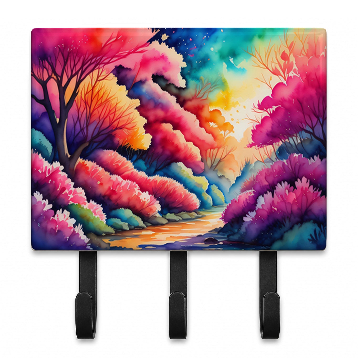 Azaleas in Color Leash or Key Holder Wall Hooks, Coat Rack Wall Mount, for Hanging Keys, Towels, Aprons, Leashes
