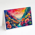 Begonias in Color Greeting Cards Pack of 8 Blank Cards with Envelopes Whimsical A7 Size 5x7