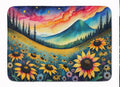 Black-eyed Susans in Color Memory Foam Kitchen Mat Machine Washable Anti-Fatigue Cushion Comfort Bath or Kitchen Rug