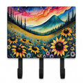Black-eyed Susans in Color Leash or Key Holder Wall Hooks, Coat Rack Wall Mount, for Hanging Keys, Towels, Aprons, Leashes