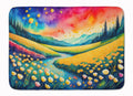 Buttercups in Color Memory Foam Kitchen Mat Machine Washable Anti-Fatigue Cushion Comfort Bath or Kitchen Rug