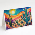 Cactus in Color Greeting Cards Pack of 8 Blank Cards with Envelopes Whimsical A7 Size 5x7