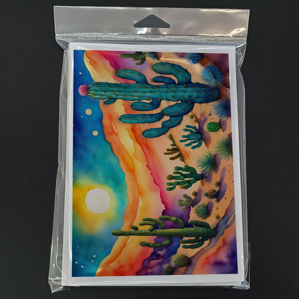 Cactus in Color Greeting Cards Pack of 8 Blank Cards with Envelopes Whimsical A7 Size 5x7