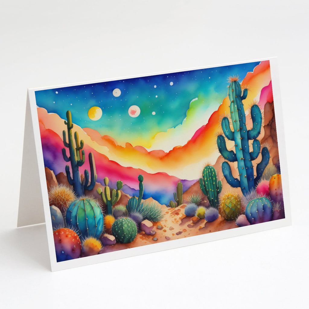 Cactus in Color Greeting Cards Pack of 8 Blank Cards with Envelopes Whimsical A7 Size 5x7