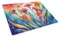Calla Lilies in Color Cutting Board Tempered Glass Kitchen Cutting Surface, Heat Resistant Chopping, Non-Slip Feet, Food Prep & Serving