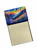 Delphinium in Color Watercolor Sticky Note Holder Refillable Dispenser Desk Accessory 3x3 Pad Gift