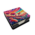 Dianthus in Color PU Leather Note Paper Holder with Artist-Designed Cover, Desk Accessory, Office Gift