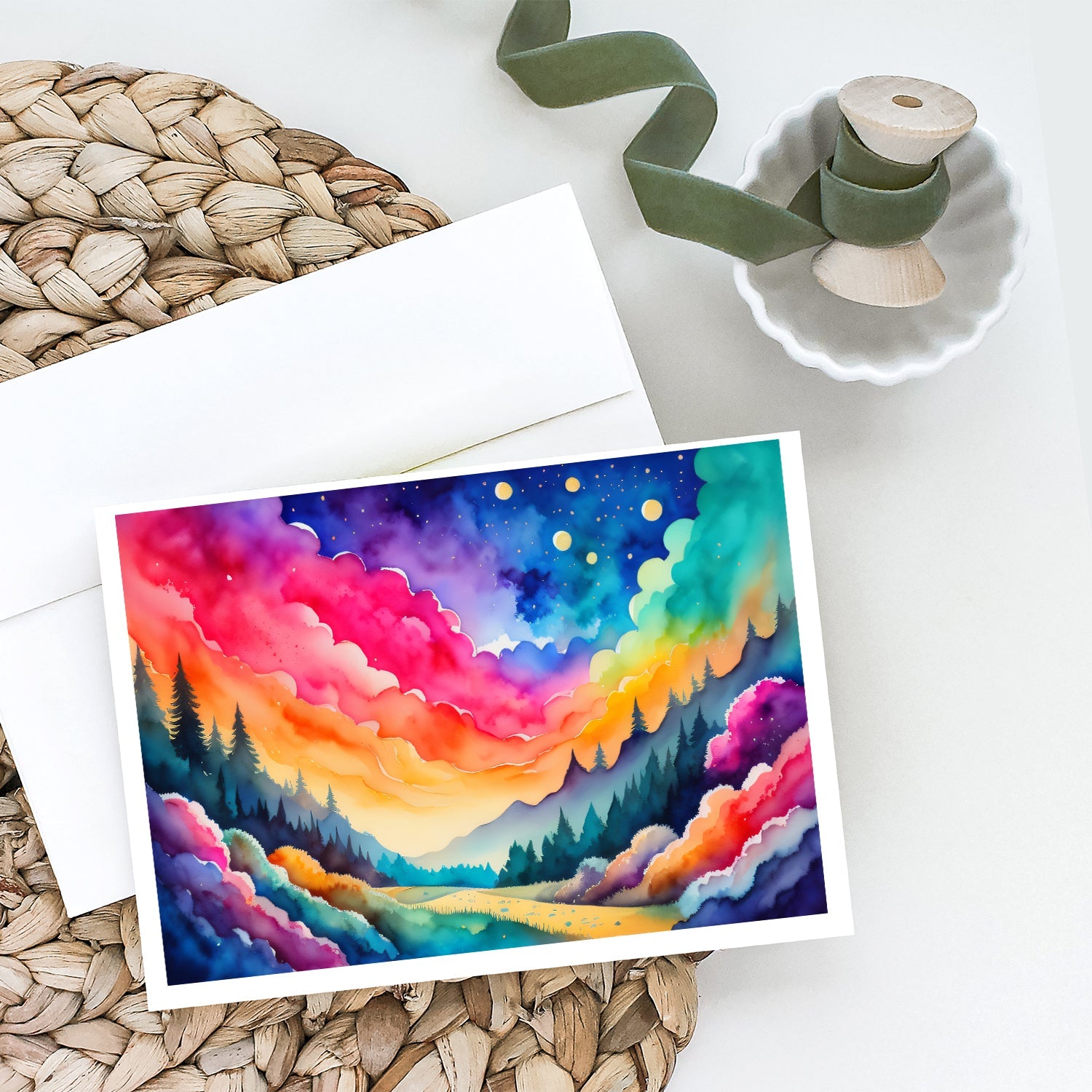 Dusty Miller in Color Greeting Cards Pack of 8 Blank Cards with Envelopes Whimsical A7 Size 5x7