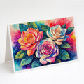 Gardenias in Color Greeting Cards Pack of 8 Blank Cards with Envelopes Whimsical A7 Size 5x7