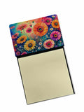 Gerbera Daisies in Color Watercolor Sticky Note Holder Refillable Dispenser Desk Accessory 3x3 Pad Gift