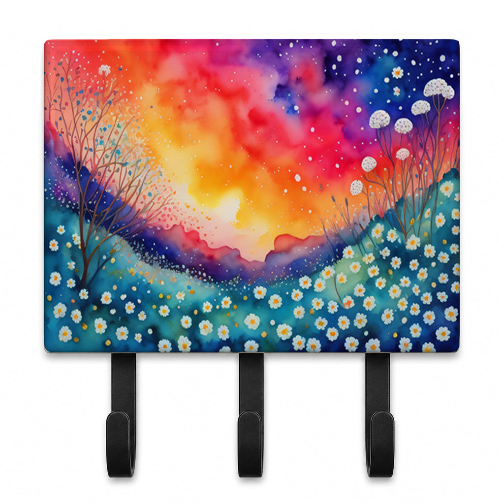 Gypsophila in Color Leash or Key Holder Wall Hooks, Coat Rack Wall Mount, for Hanging Keys, Towels, Aprons, Leashes