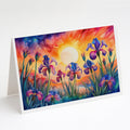 Iris in Color Greeting Cards Pack of 8 Blank Cards with Envelopes Whimsical A7 Size 5x7