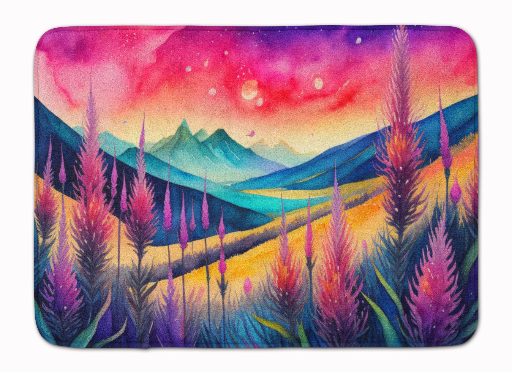 Liatris in Color Memory Foam Kitchen Mat Machine Washable Anti-Fatigue Cushion Comfort Bath or Kitchen Rug