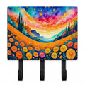 Marigolds in Color Leash or Key Holder Wall Hooks, Coat Rack Wall Mount, for Hanging Keys, Towels, Aprons, Leashes
